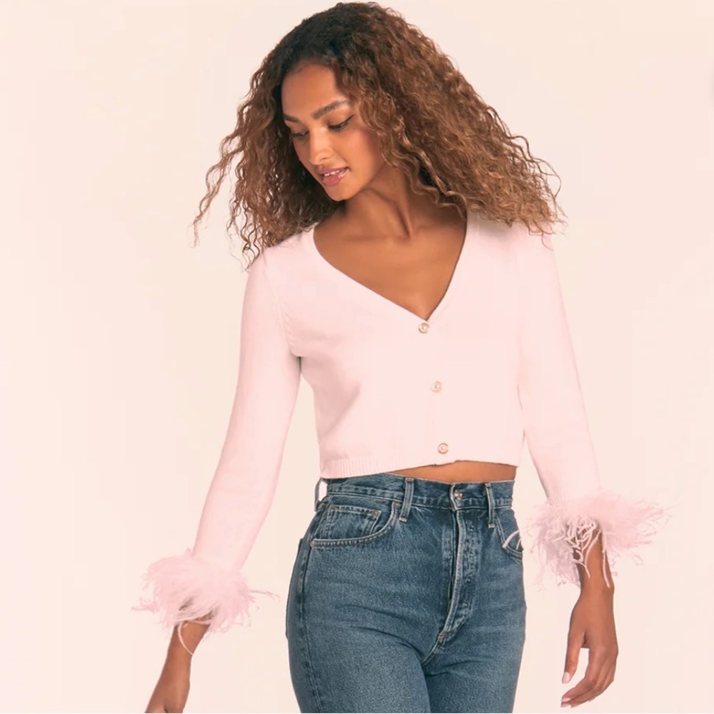 Amanda Uprichard Feather Cardigan